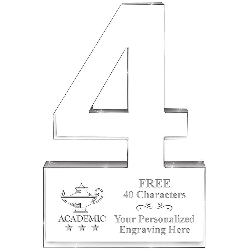 6" 4 YEARS OF SERVICE ACRYLIC