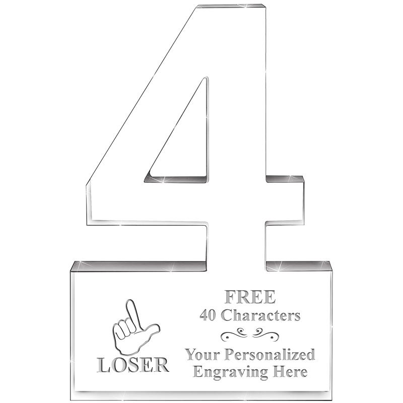 6" 4 YEARS OF SERVICE ACRYLIC