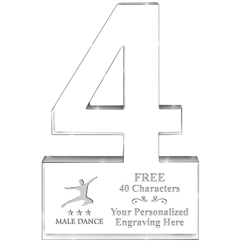 6" 4 YEARS OF SERVICE ACRYLIC