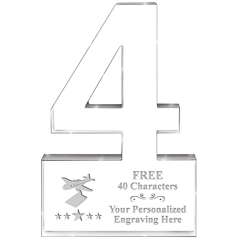 6" 4 YEARS OF SERVICE ACRYLIC