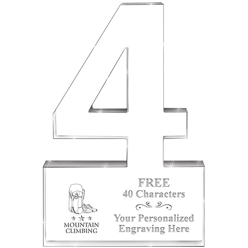 6" 4 YEARS OF SERVICE ACRYLIC