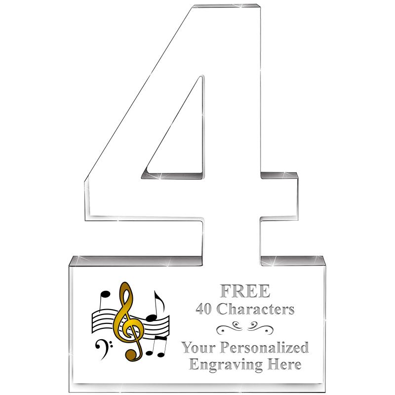 6" 4 YEARS OF SERVICE ACRYLIC