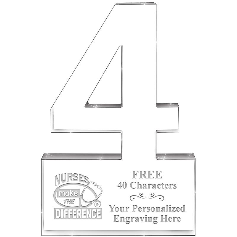 6" 4 YEARS OF SERVICE ACRYLIC