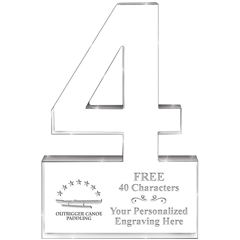 6" 4 YEARS OF SERVICE ACRYLIC