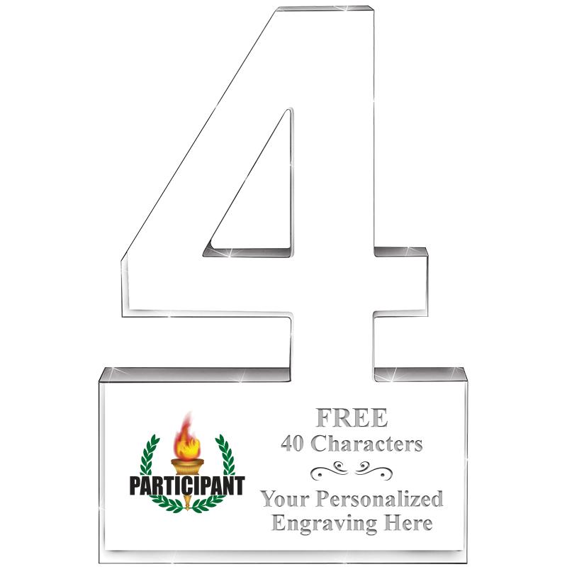 6" 4 YEARS OF SERVICE ACRYLIC