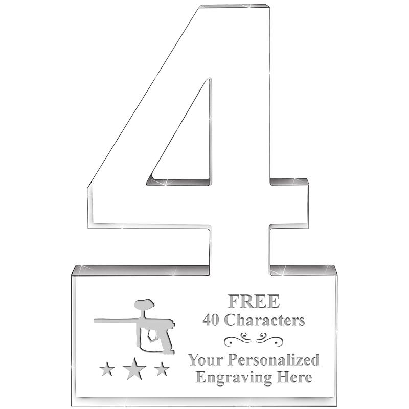 6" 4 YEARS OF SERVICE ACRYLIC