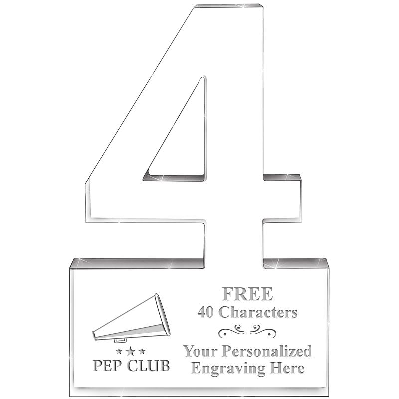 6" 4 YEARS OF SERVICE ACRYLIC