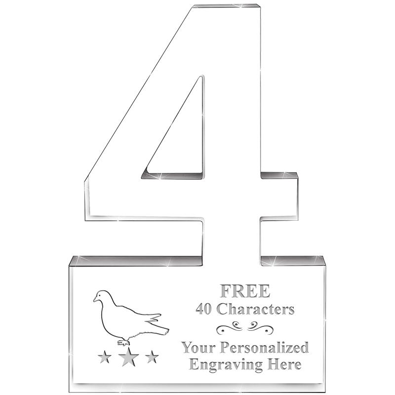 6" 4 YEARS OF SERVICE ACRYLIC