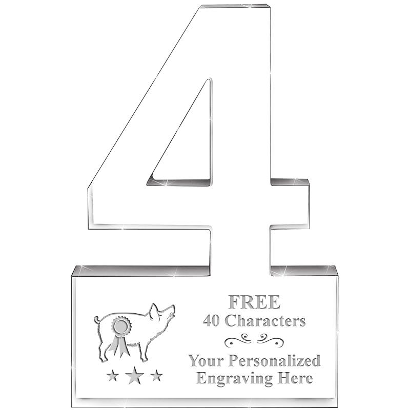 6" 4 YEARS OF SERVICE ACRYLIC