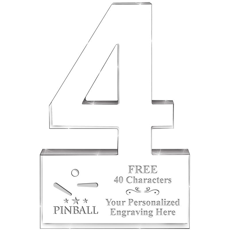 6" 4 YEARS OF SERVICE ACRYLIC