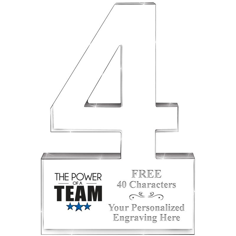 6" 4 YEARS OF SERVICE ACRYLIC