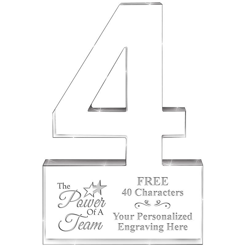 6" 4 YEARS OF SERVICE ACRYLIC