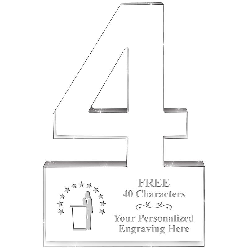 6" 4 YEARS OF SERVICE ACRYLIC