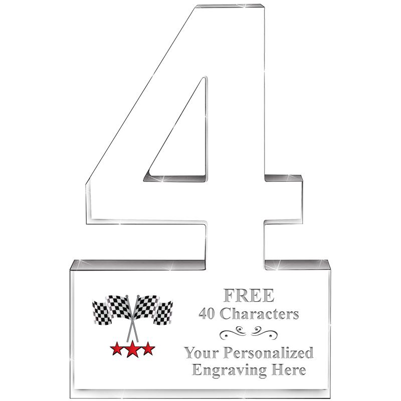 6" 4 YEARS OF SERVICE ACRYLIC