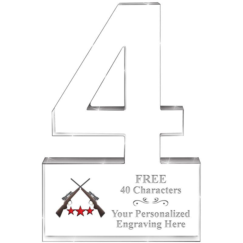 6" 4 YEARS OF SERVICE ACRYLIC