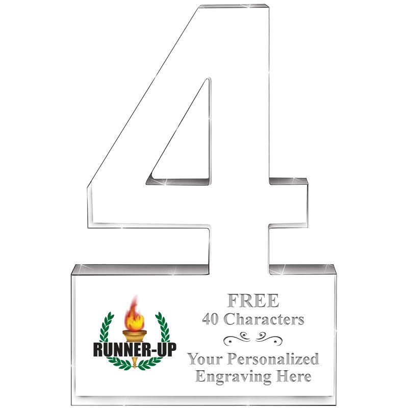 6" 4 YEARS OF SERVICE ACRYLIC