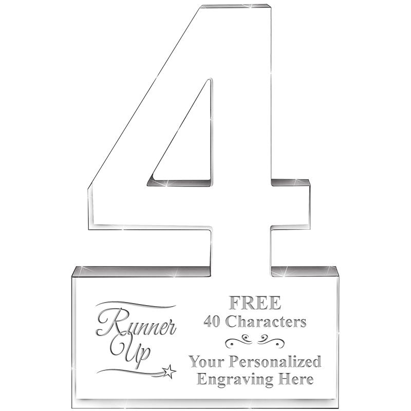 6" 4 YEARS OF SERVICE ACRYLIC