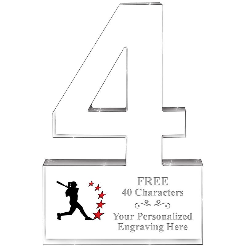 6" 4 YEARS OF SERVICE ACRYLIC