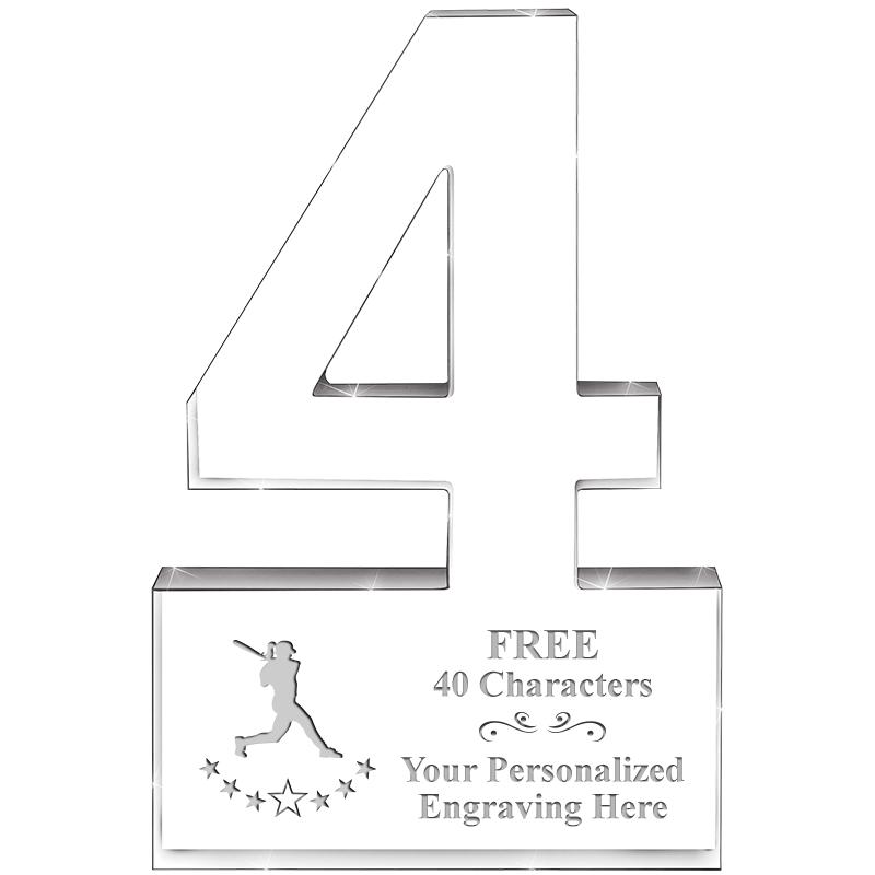 6" 4 YEARS OF SERVICE ACRYLIC