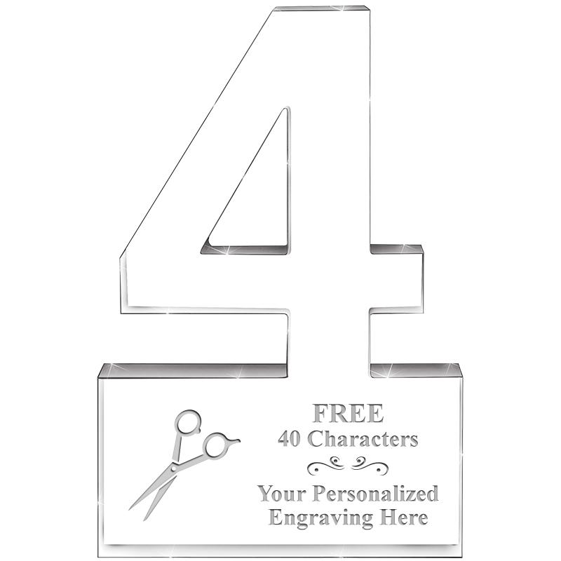 6" 4 YEARS OF SERVICE ACRYLIC