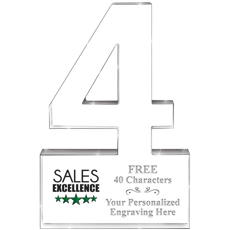 6" 4 YEARS OF SERVICE ACRYLIC