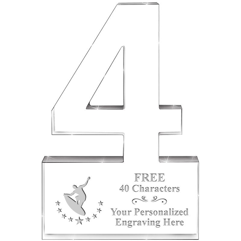 6" 4 YEARS OF SERVICE ACRYLIC