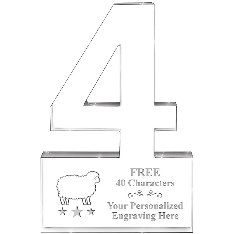 6" 4 YEARS OF SERVICE ACRYLIC