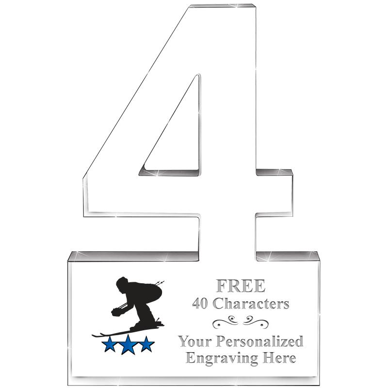 6" 4 YEARS OF SERVICE ACRYLIC