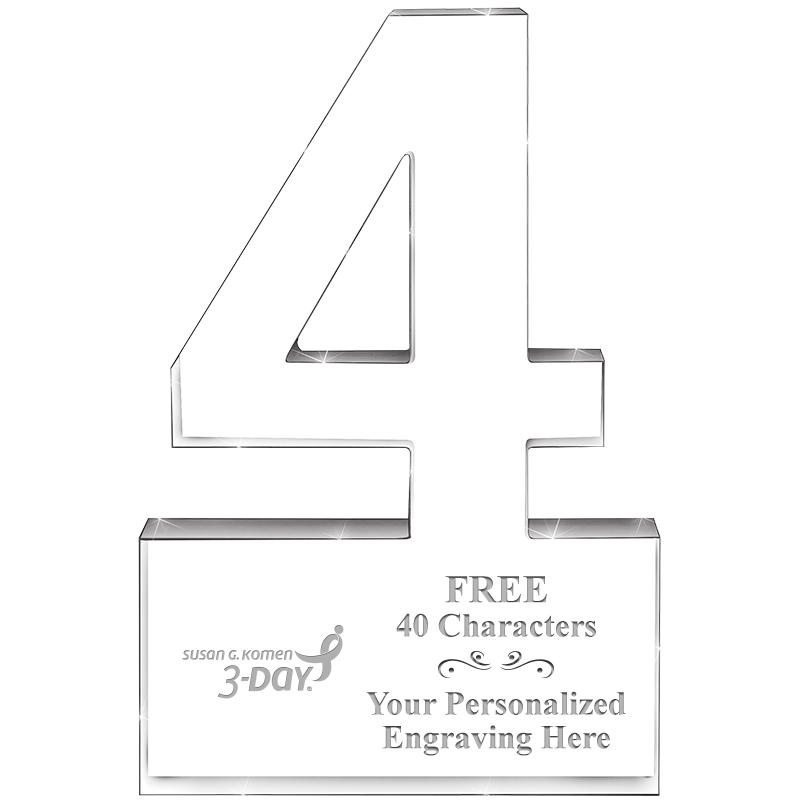 6" 4 YEARS OF SERVICE ACRYLIC