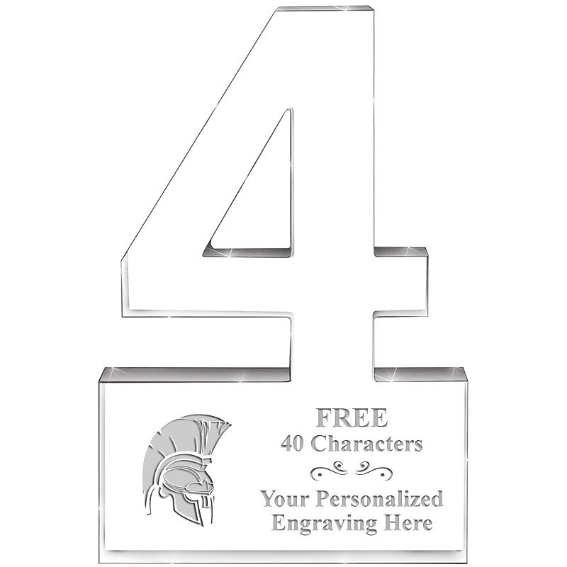 6" 4 YEARS OF SERVICE ACRYLIC