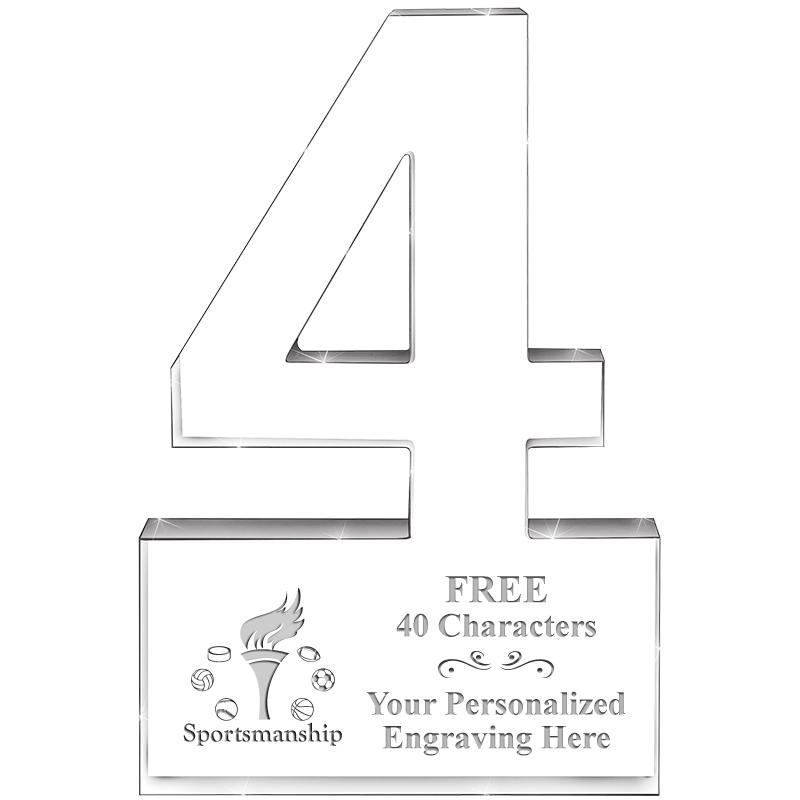 6" 4 YEARS OF SERVICE ACRYLIC