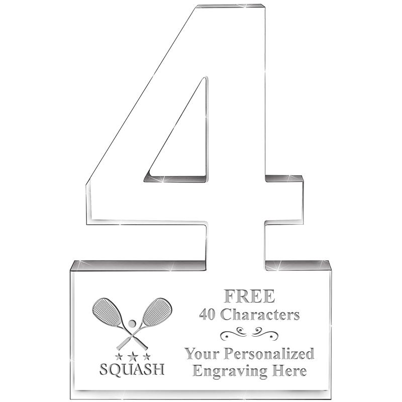 6" 4 YEARS OF SERVICE ACRYLIC