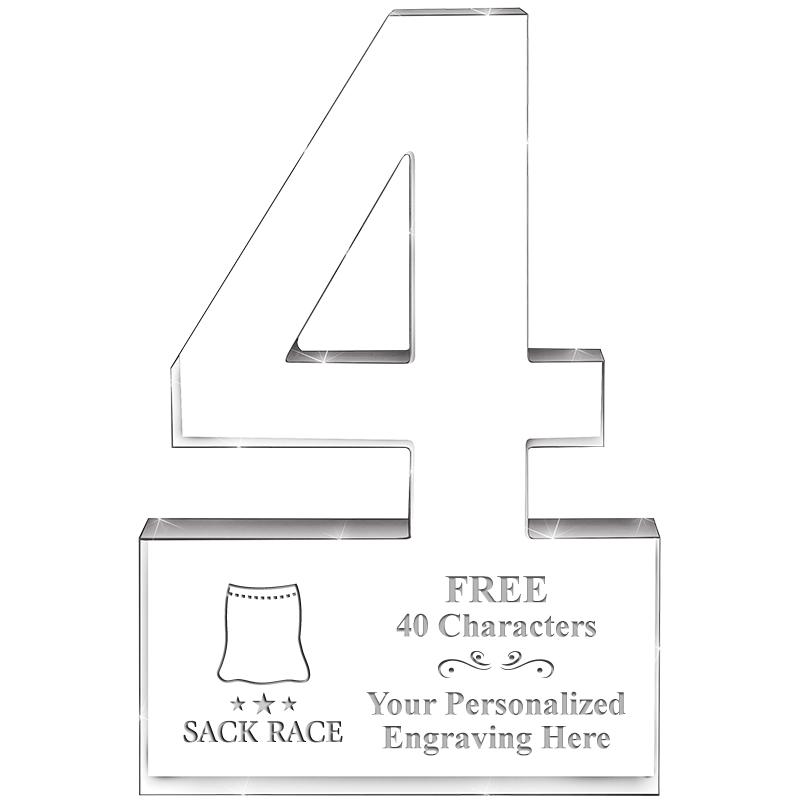 6" 4 YEARS OF SERVICE ACRYLIC