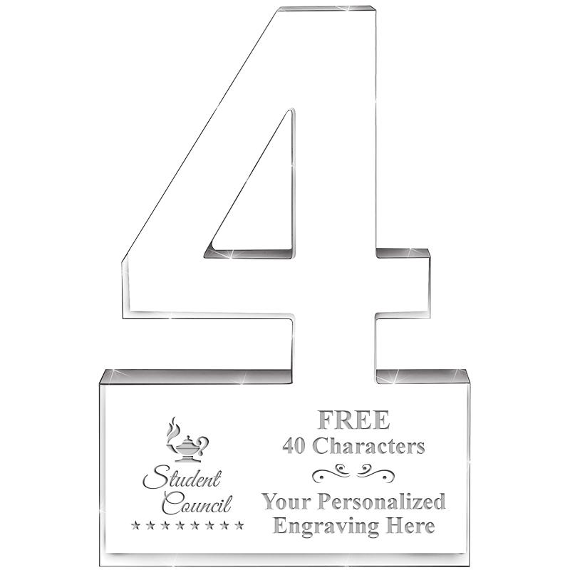 6" 4 YEARS OF SERVICE ACRYLIC