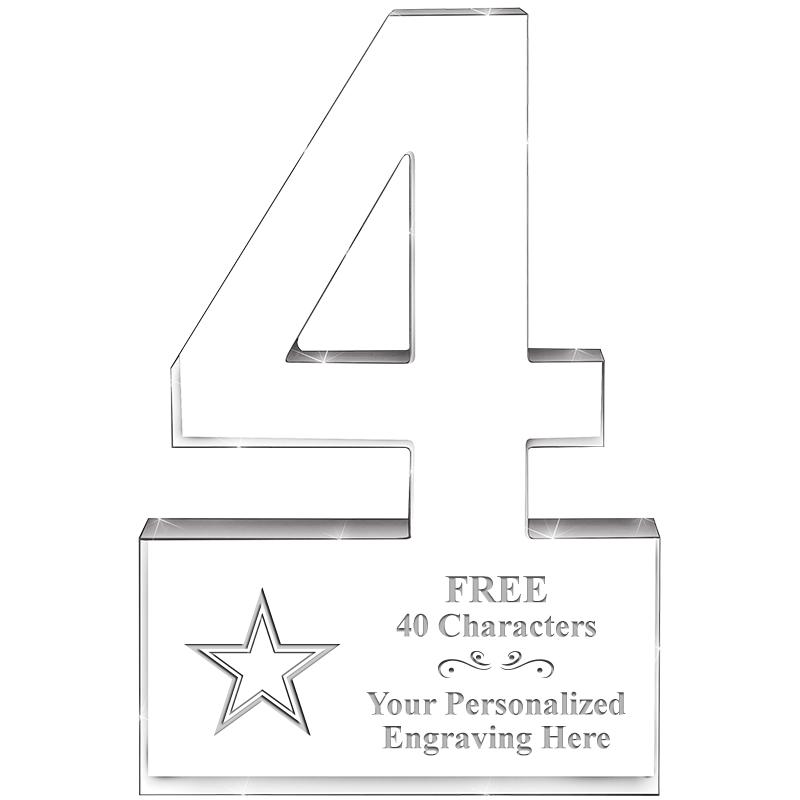 6" 4 YEARS OF SERVICE ACRYLIC