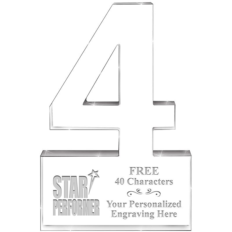 6" 4 YEARS OF SERVICE ACRYLIC