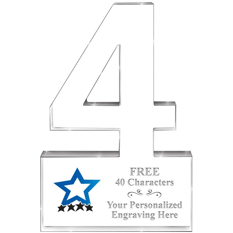 6" 4 YEARS OF SERVICE ACRYLIC