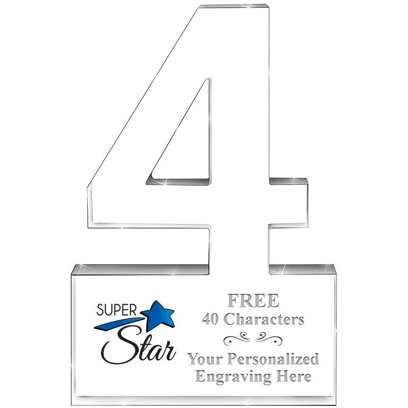 6" 4 YEARS OF SERVICE ACRYLIC