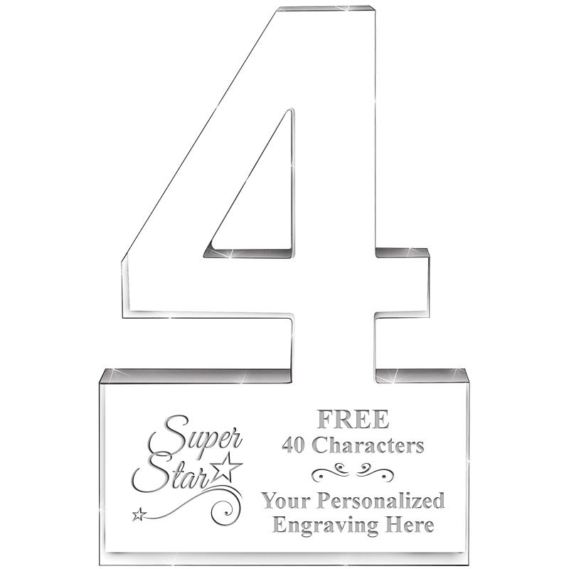 6" 4 YEARS OF SERVICE ACRYLIC