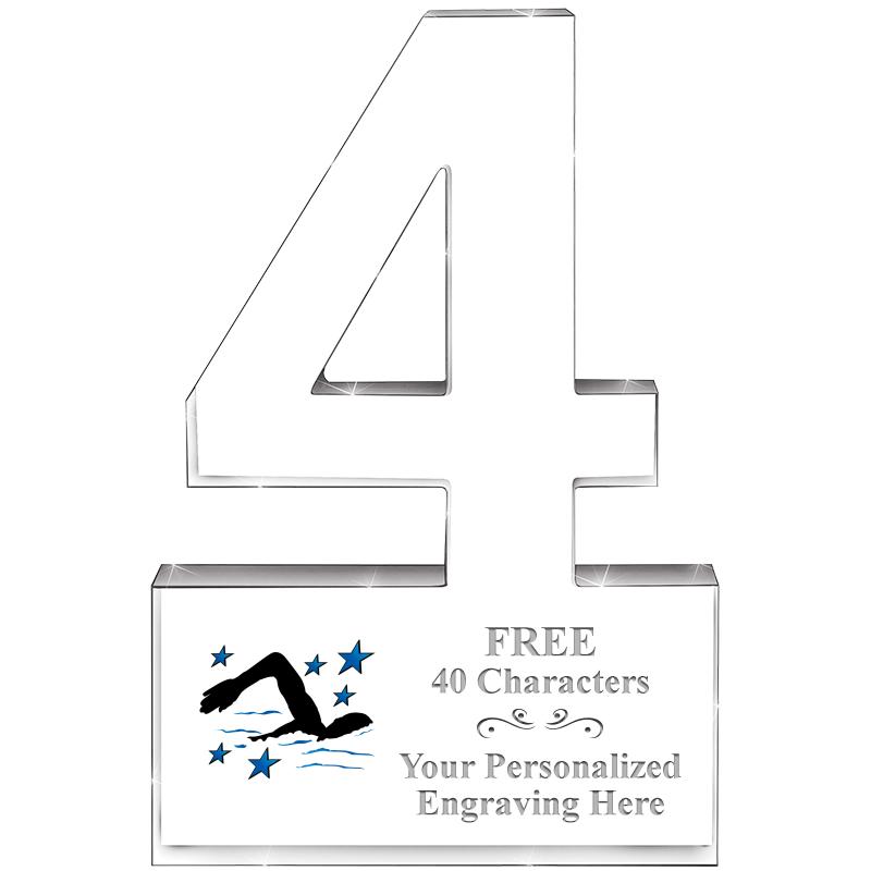 6" 4 YEARS OF SERVICE ACRYLIC