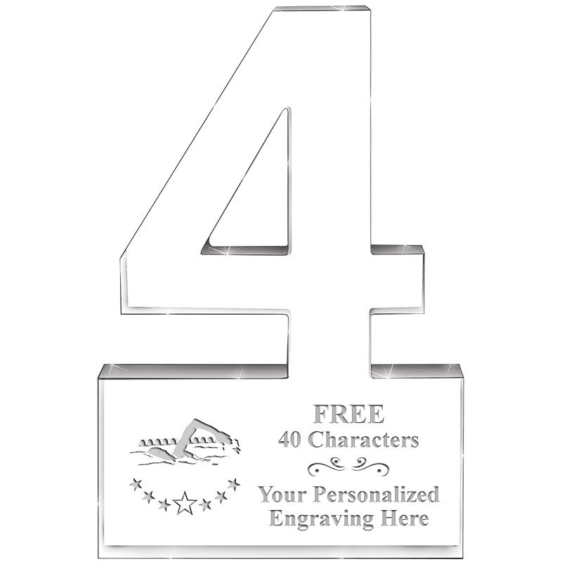 6" 4 YEARS OF SERVICE ACRYLIC