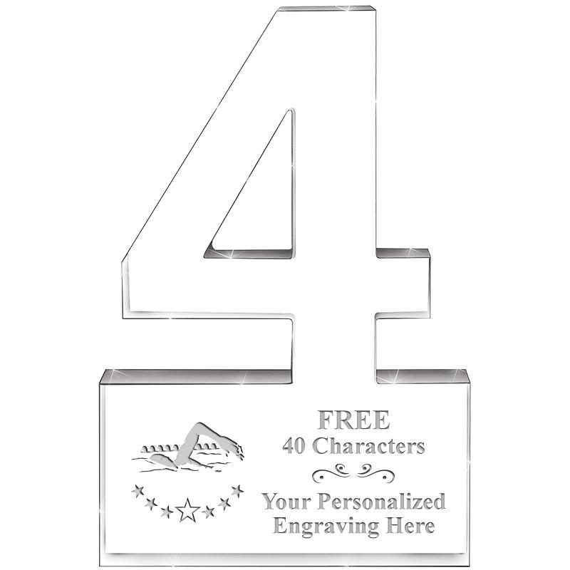 6" 4 YEARS OF SERVICE ACRYLIC