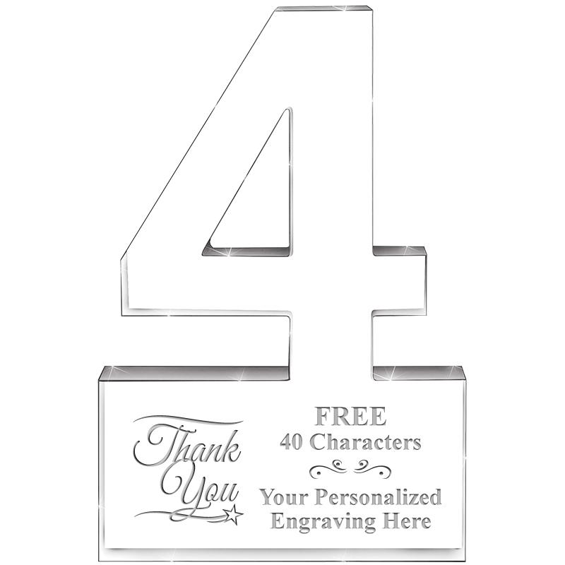 6" 4 YEARS OF SERVICE ACRYLIC