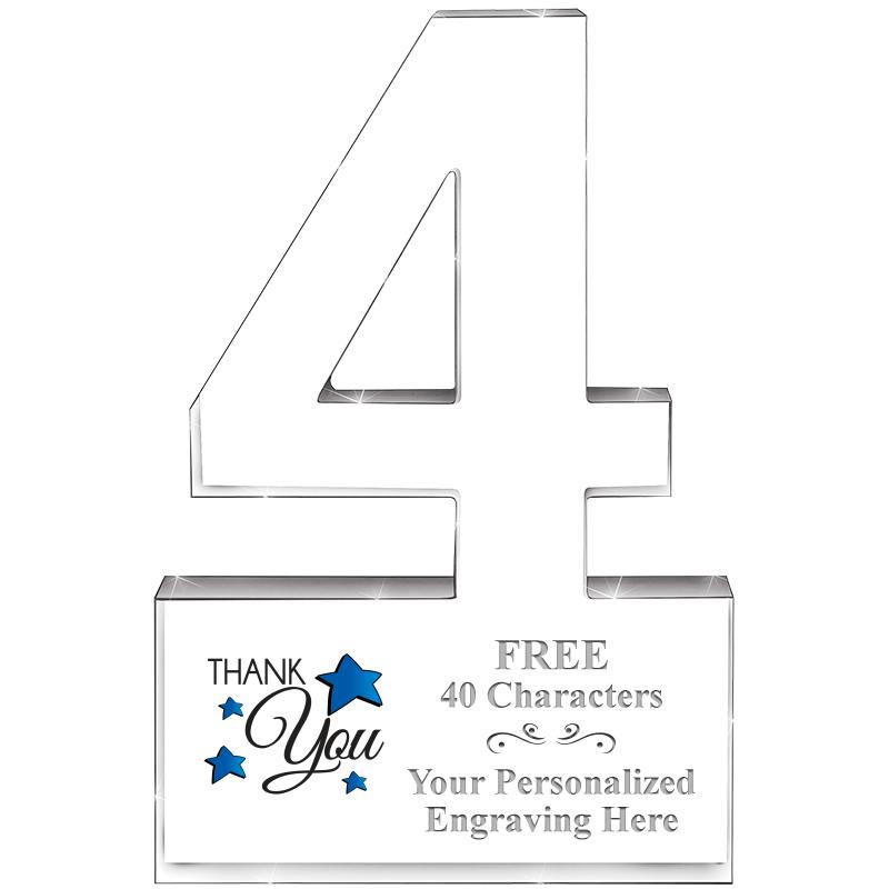 6" 4 YEARS OF SERVICE ACRYLIC