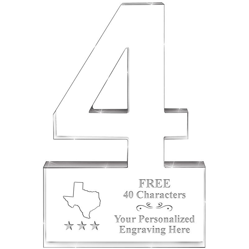 6" 4 YEARS OF SERVICE ACRYLIC