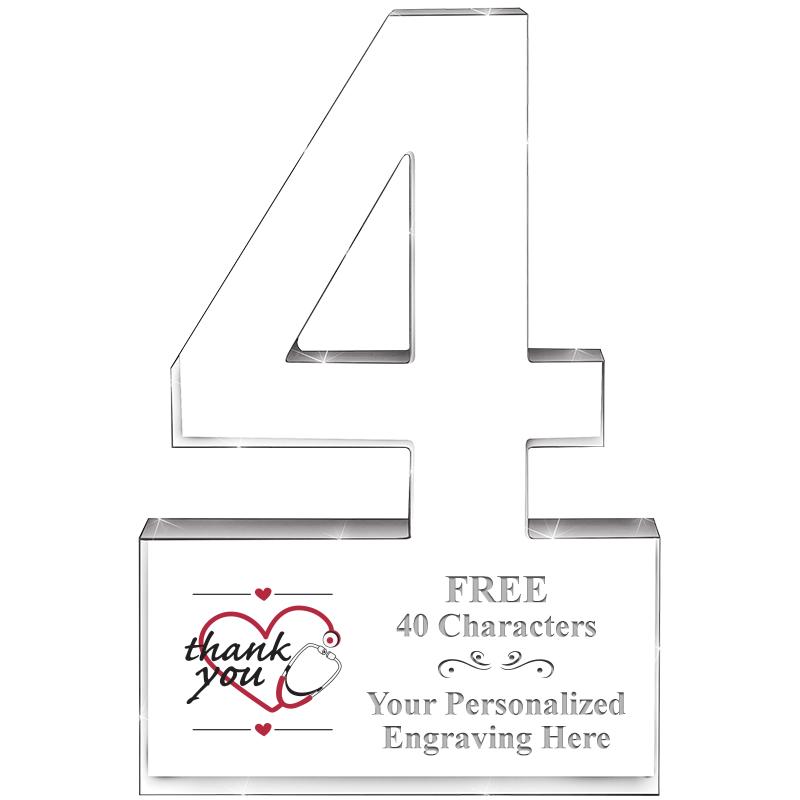 6" 4 YEARS OF SERVICE ACRYLIC