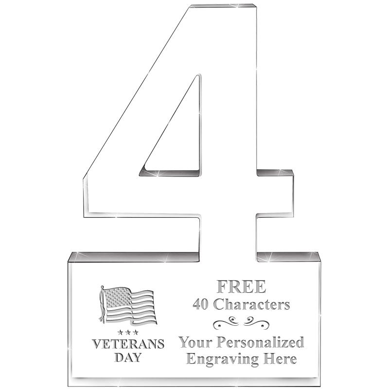 6" 4 YEARS OF SERVICE ACRYLIC