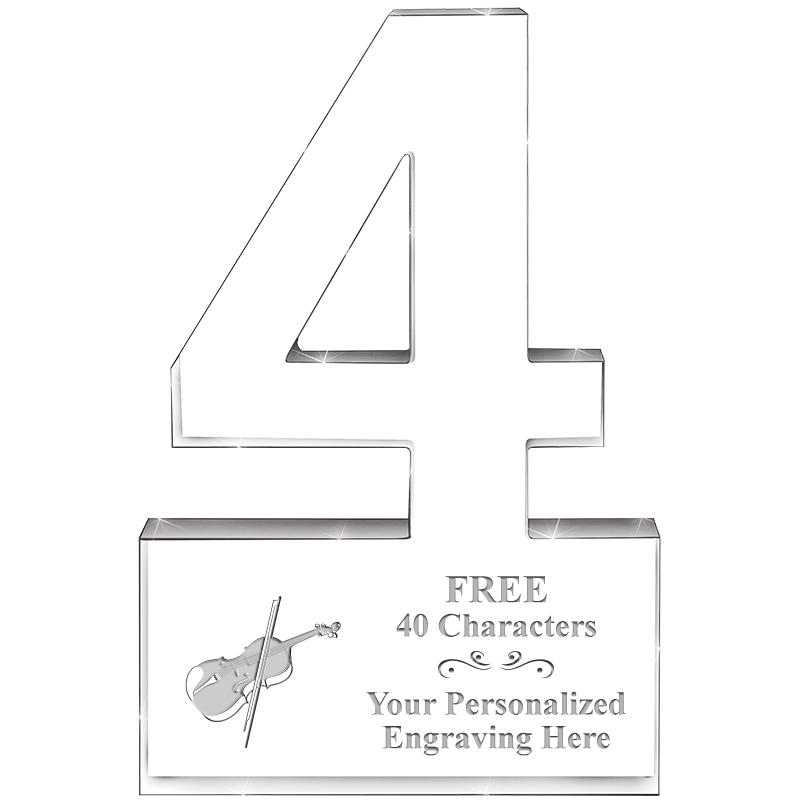 6" 4 YEARS OF SERVICE ACRYLIC