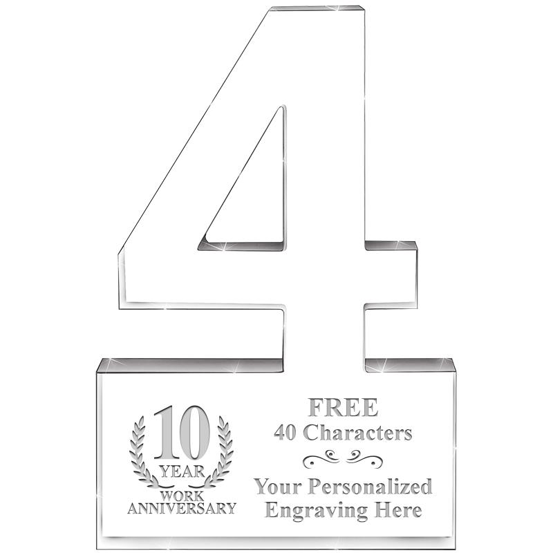 6" 4 YEARS OF SERVICE ACRYLIC