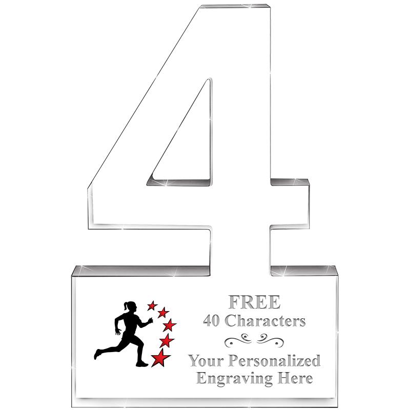 6" 4 YEARS OF SERVICE ACRYLIC